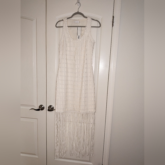 6. NWT JONATHAN SIMKHAI JANETTE COTTON MESH MIDI DRESS - Picture 9 of 12